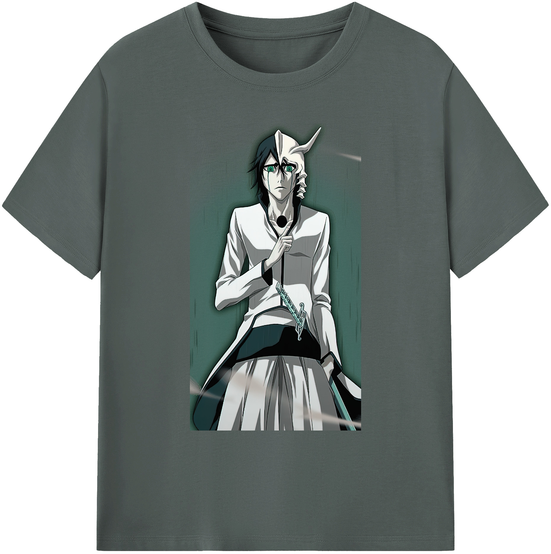 （画像用） ブリーチ ウルキオラ·シファー BLEACH Ulquiorra cifer 綿100％ メンズ半袖Tシャツ｜肌触りやわらか＆通気性